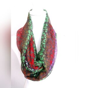 Multicolored Rainbow Abstract Animal Print Infinity Scarf Circle Loop Berytos